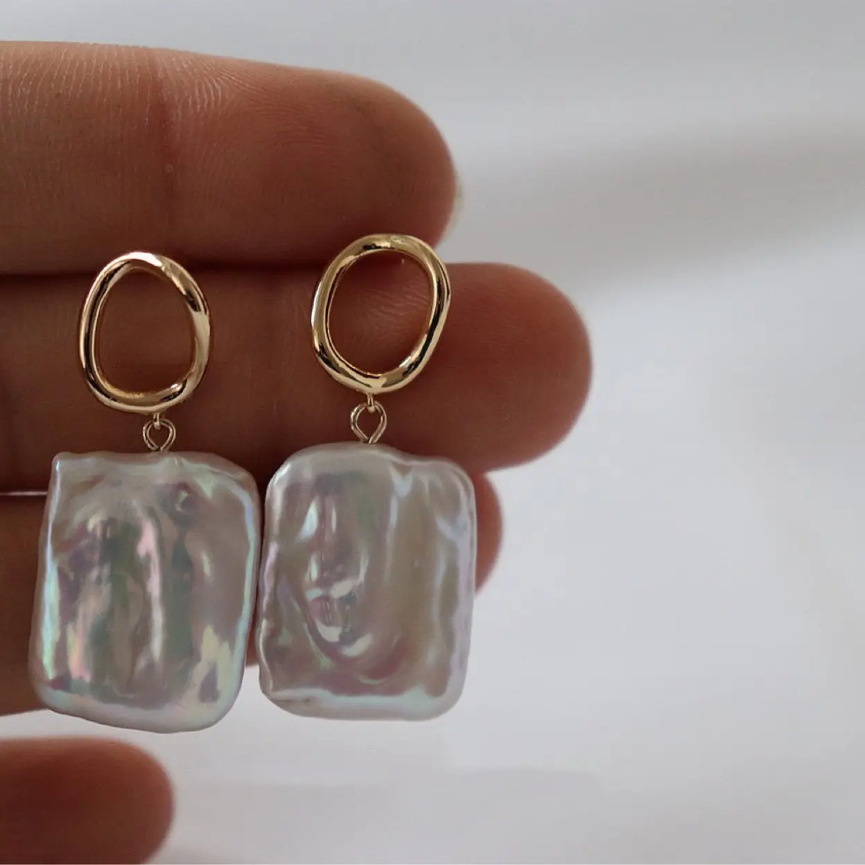 925 Silver Pearl Earrings for Women Retro Fashion