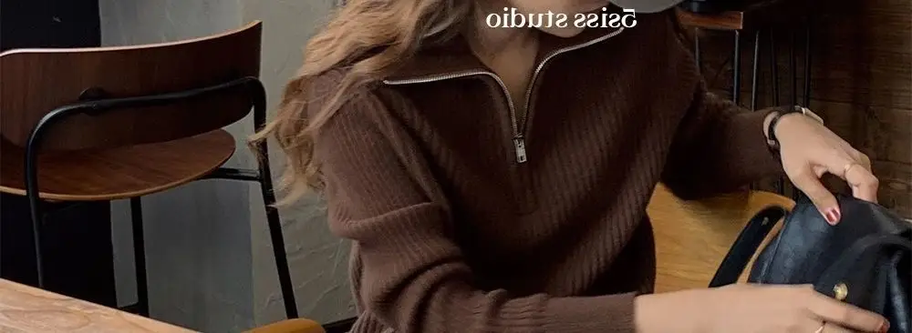 2026 Autumn/Winter New Zipper Sweater Knitwear for Women, Loose Fit, Stylish and Unique Design, Trendy Base Layer Top — feature 23