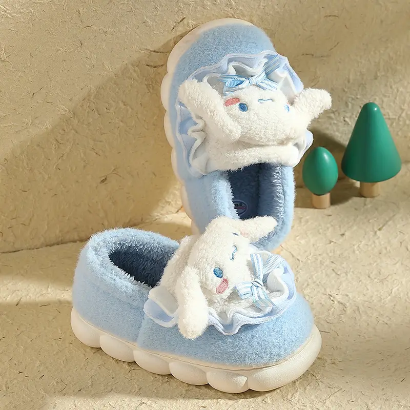 Children's Yugui dog slippers girls' bag heel winter indoor cartoon cute Sanrio baby cotton shoes wholesale