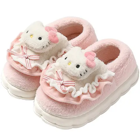 Children's Yugui dog slippers girls' bag heel winter indoor cartoon cute Sanrio baby cotton shoes wholesale