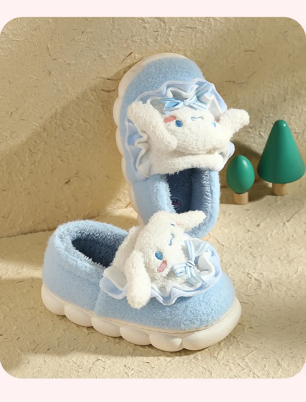 Children's Yugui dog slippers girls' bag heel winter indoor cartoon cute Sanrio baby cotton shoes wholesale — feature 22