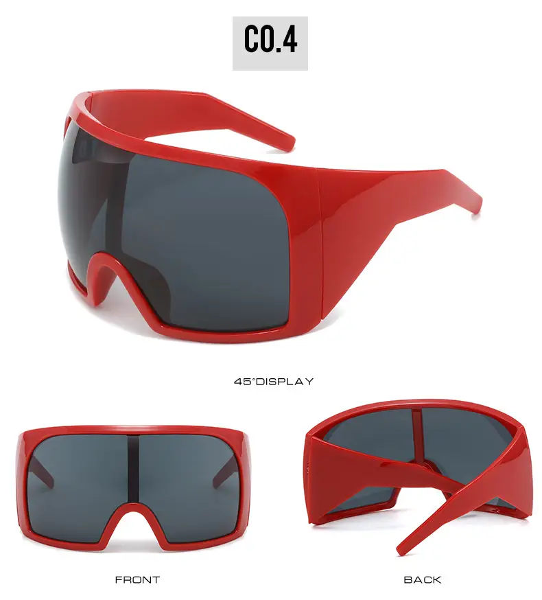 Futuristic Grey Wrap Around Sunglasses for Men Women β feature 10