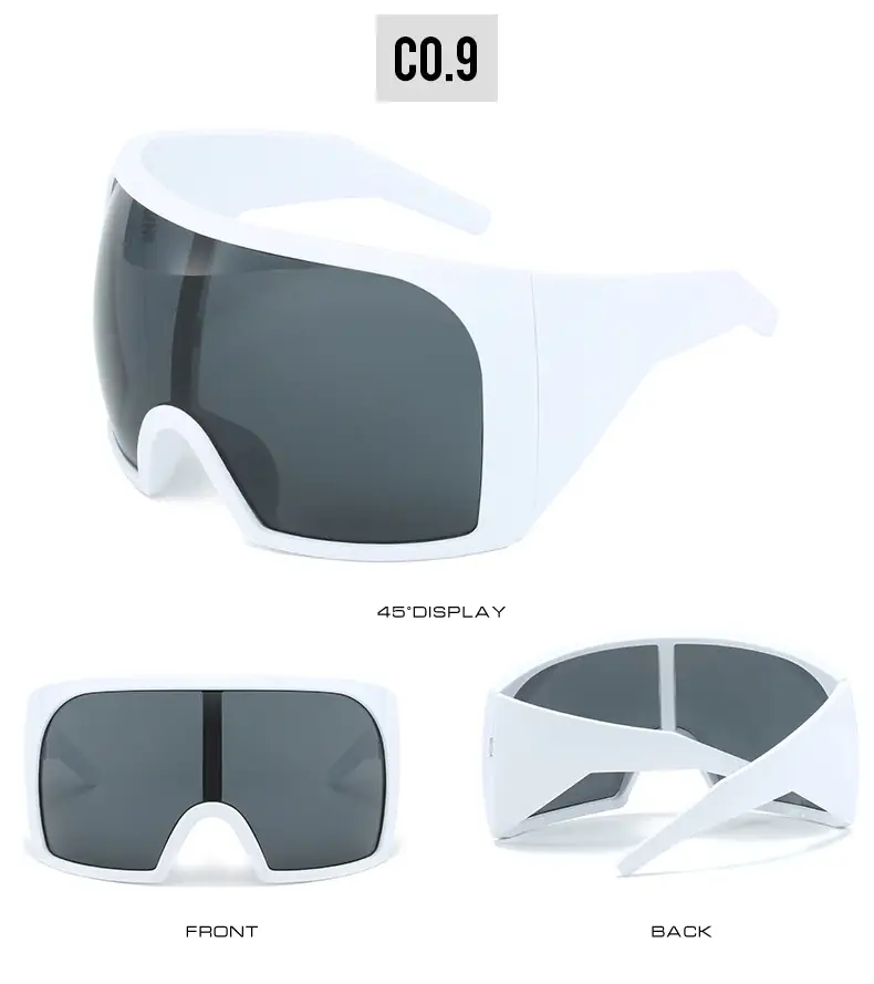 Futuristic Grey Wrap Around Sunglasses for Men Women β feature 15