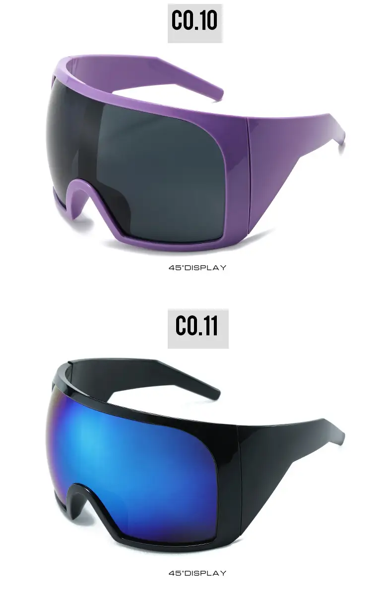 Futuristic Grey Wrap Around Sunglasses for Men Women β feature 16