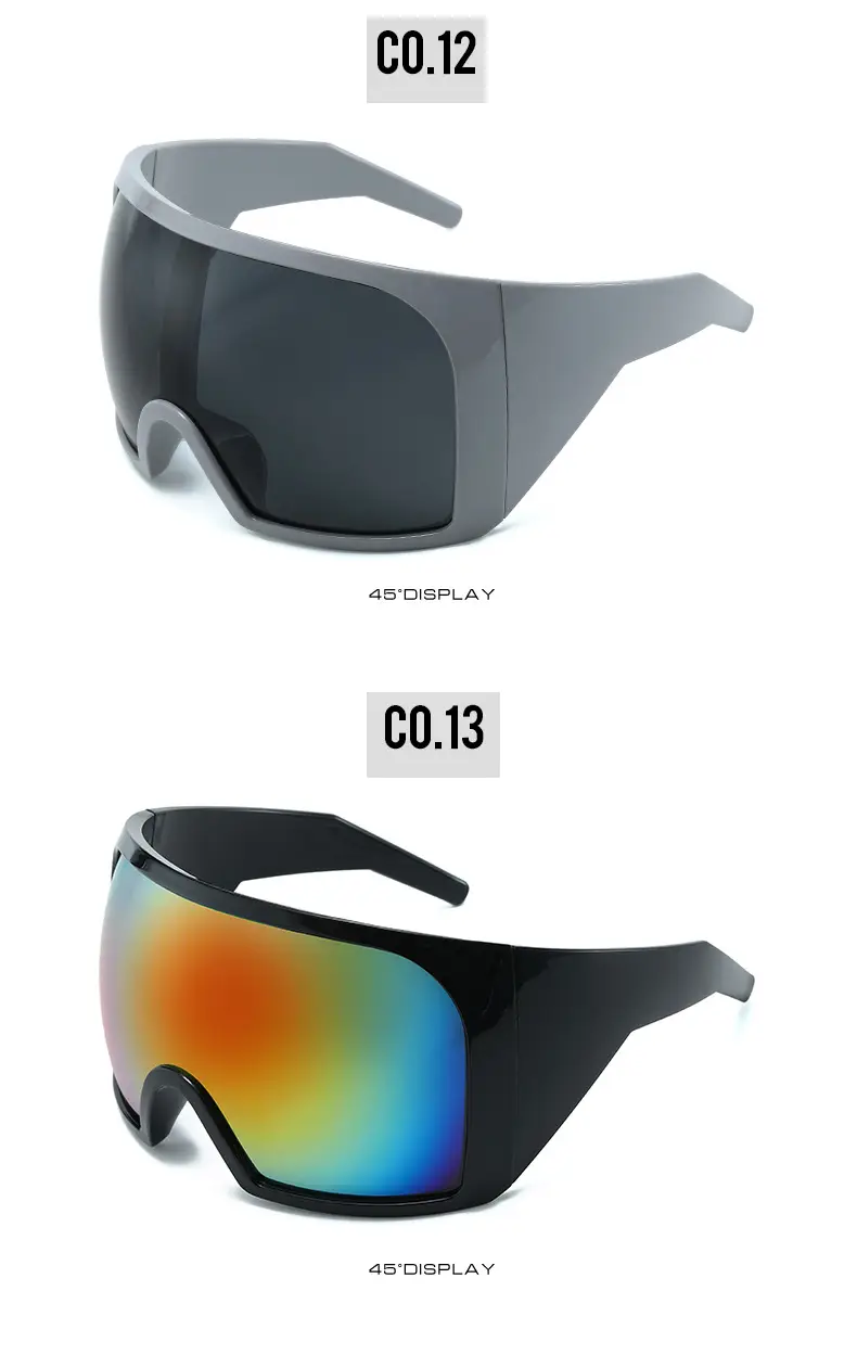 Futuristic Grey Wrap Around Sunglasses for Men Women β feature 17