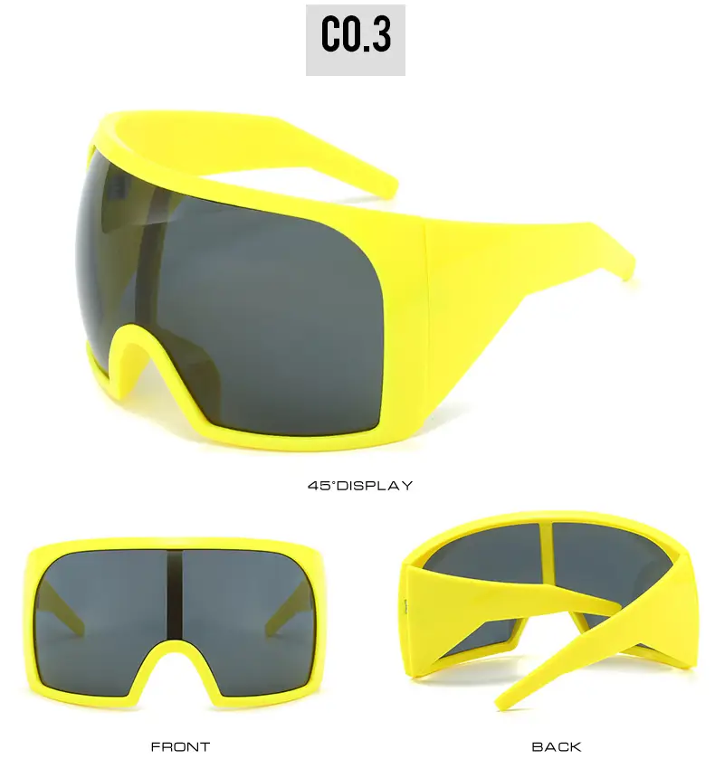 Futuristic Grey Wrap Around Sunglasses for Men Women β feature 9