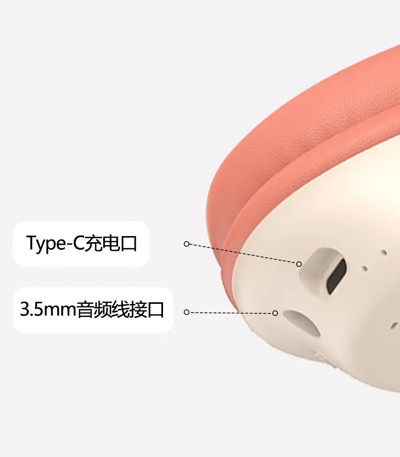 Wireless Bluetooth Headset Pink White Ultra Long Battery — feature 16