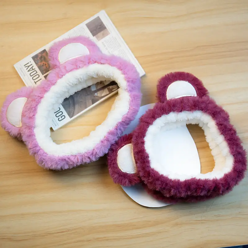 Pink Plush Bear Ear Hairband for Girls — feature 11