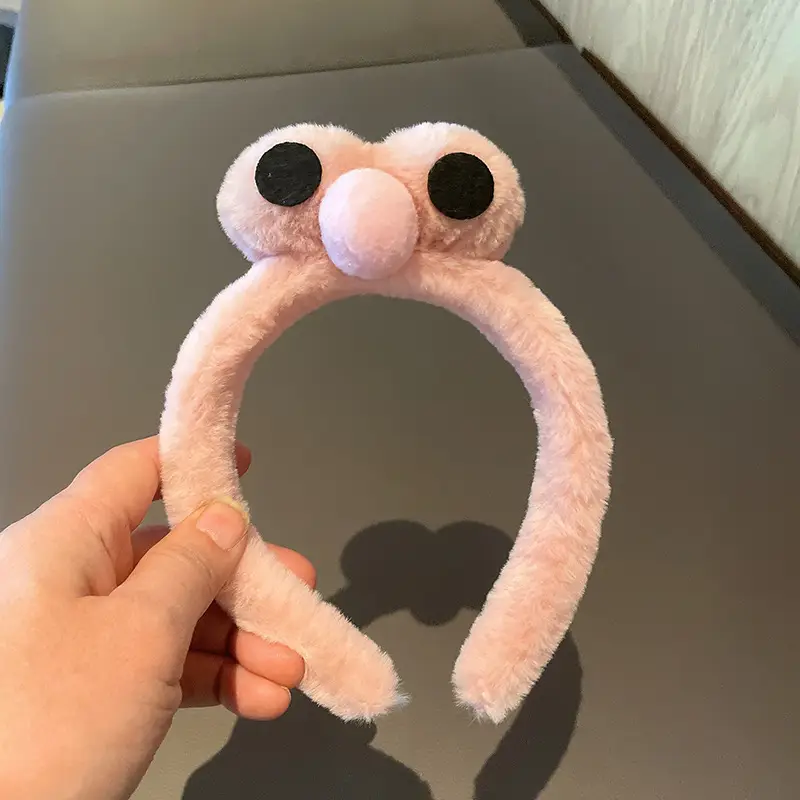 Pink Plush Bear Ear Hairband for Girls - Image 5