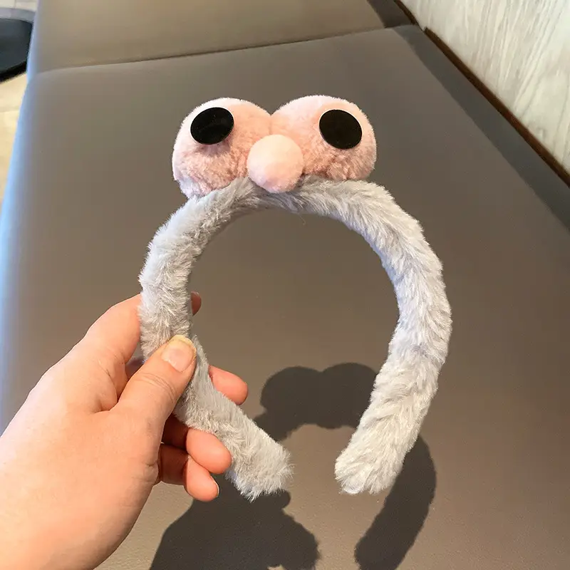 Pink Plush Bear Ear Hairband for Girls - Image 7