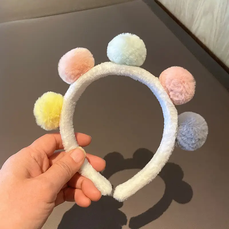 Pink Plush Bear Ear Hairband for Girls - Image 8