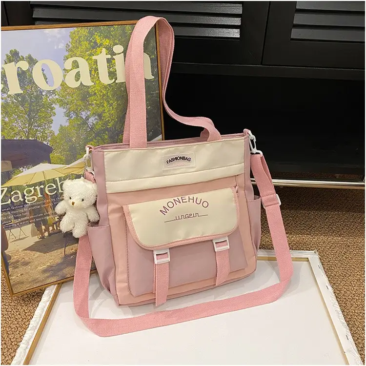 Pink Korean Style Large Tutoring Bag for Girls - Image 10