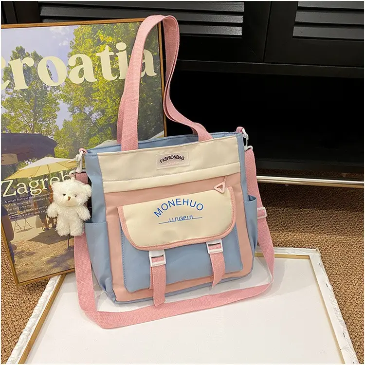Pink Korean Style Large Tutoring Bag for Girls - Image 11
