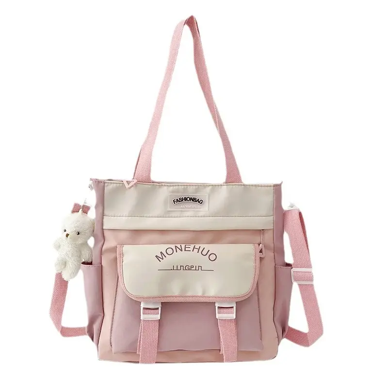 Pink Korean Style Large Tutoring Bag for Girls - Image 13