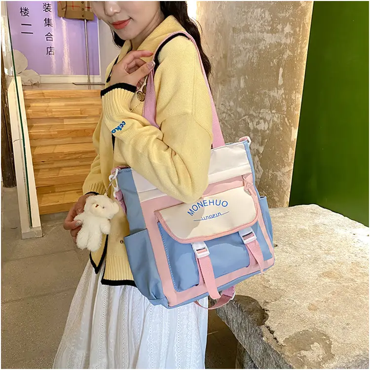 Pink Korean Style Large Tutoring Bag for Girls — feature 20