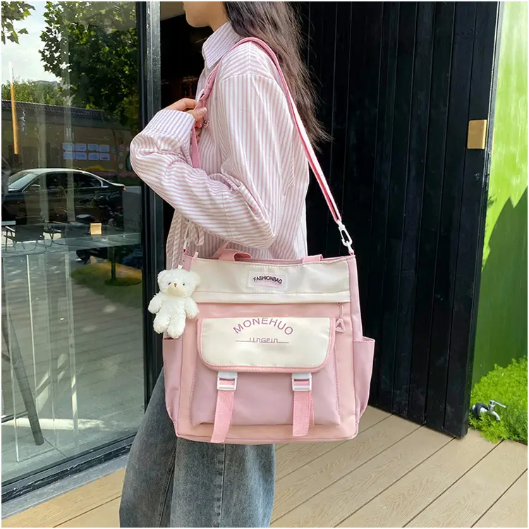 Pink Korean Style Large Tutoring Bag for Girls — feature 21