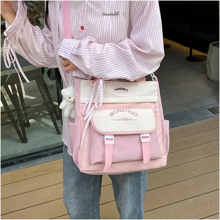 Pink Korean Style Large Tutoring Bag for Girls — feature 22