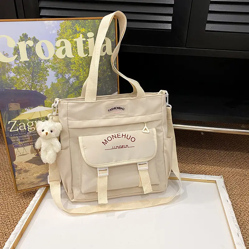 Pink Korean Style Large Tutoring Bag for Girls - Image 2