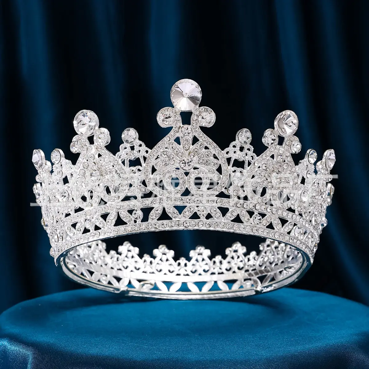 European Bridal Crown with Rhinestones for Wedding - Image 5