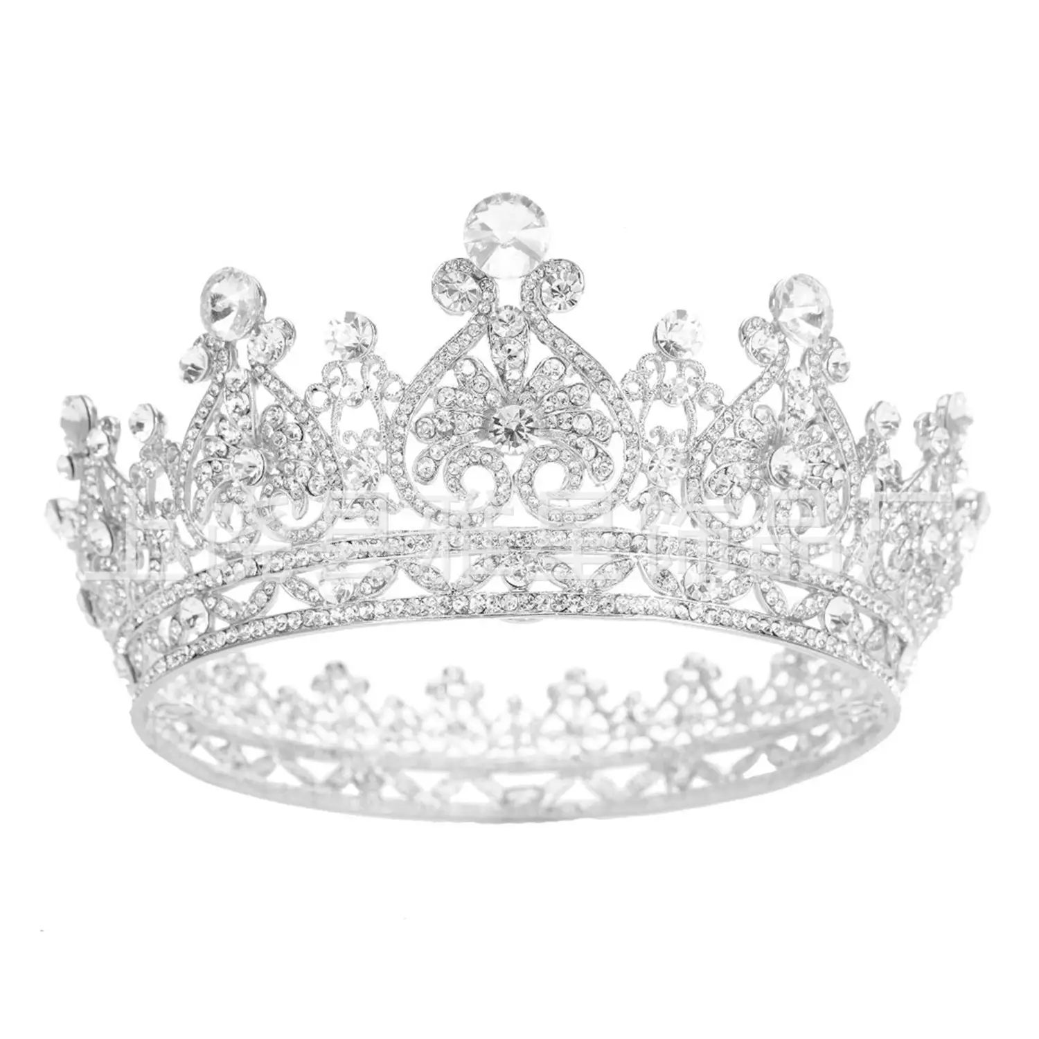 European Bridal Crown with Rhinestones for Wedding - Image 7