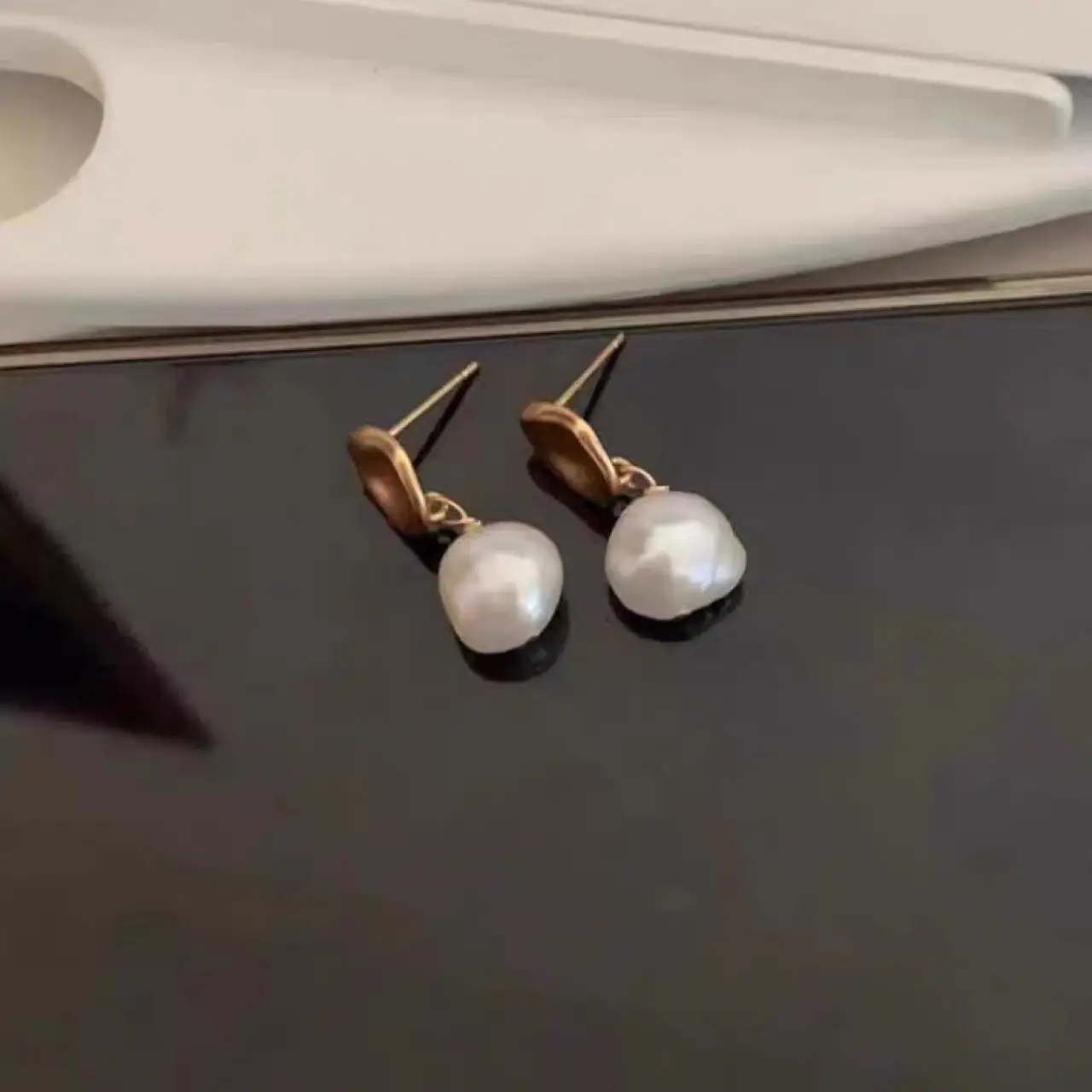 Natural Baroque Pearl Earrings for Women