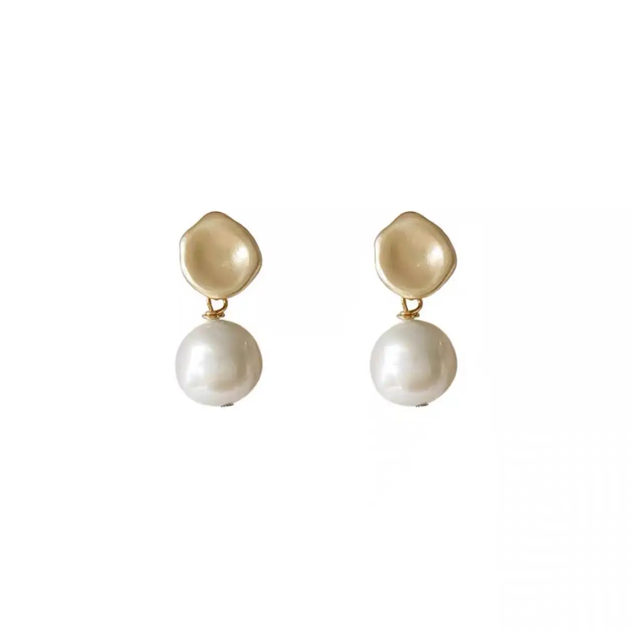 Natural Baroque Pearl Earrings for Women