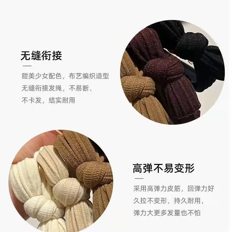 Korean Bow Knot Hair Ties Rubber Band High Ponytail — feature 6