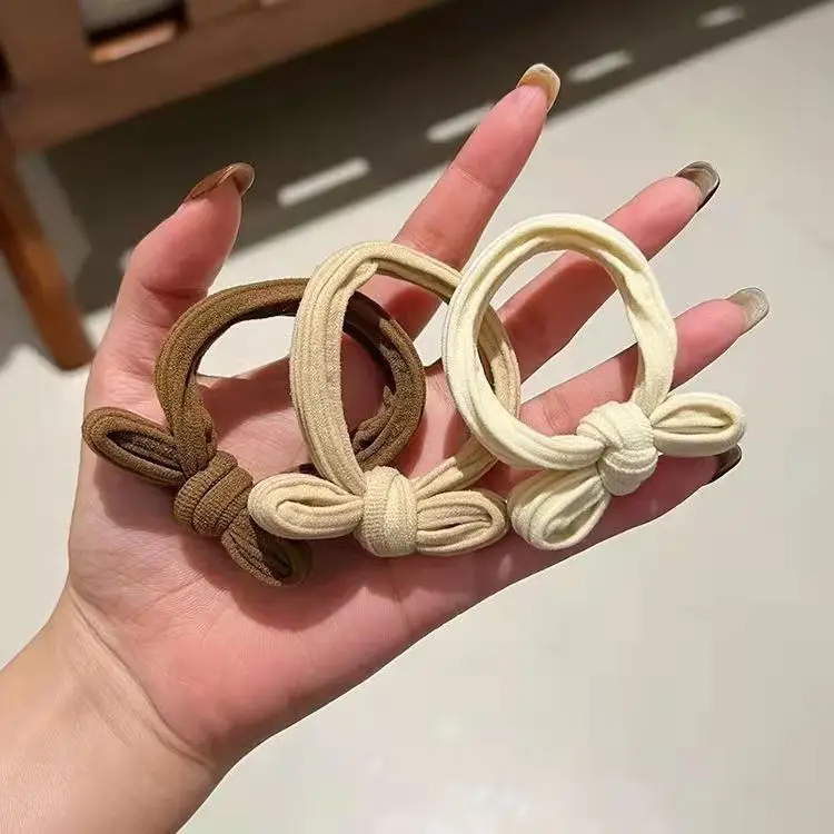 Korean Bow Knot Hair Ties Rubber Band High Ponytail — feature 7