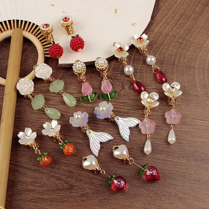 Ancient Red Cherry Earrings for Women - Image 14