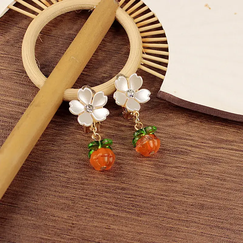 Ancient Red Cherry Earrings for Women - Image 4