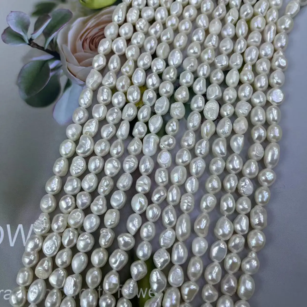 Natural Freshwater Pearl Light Baroque Necklace Bracelet