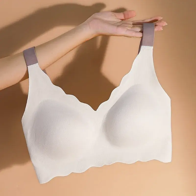 De Velvet Thermal Seamless Push-Up Bra Women Plus Size Wireless Upper Support - Image 7