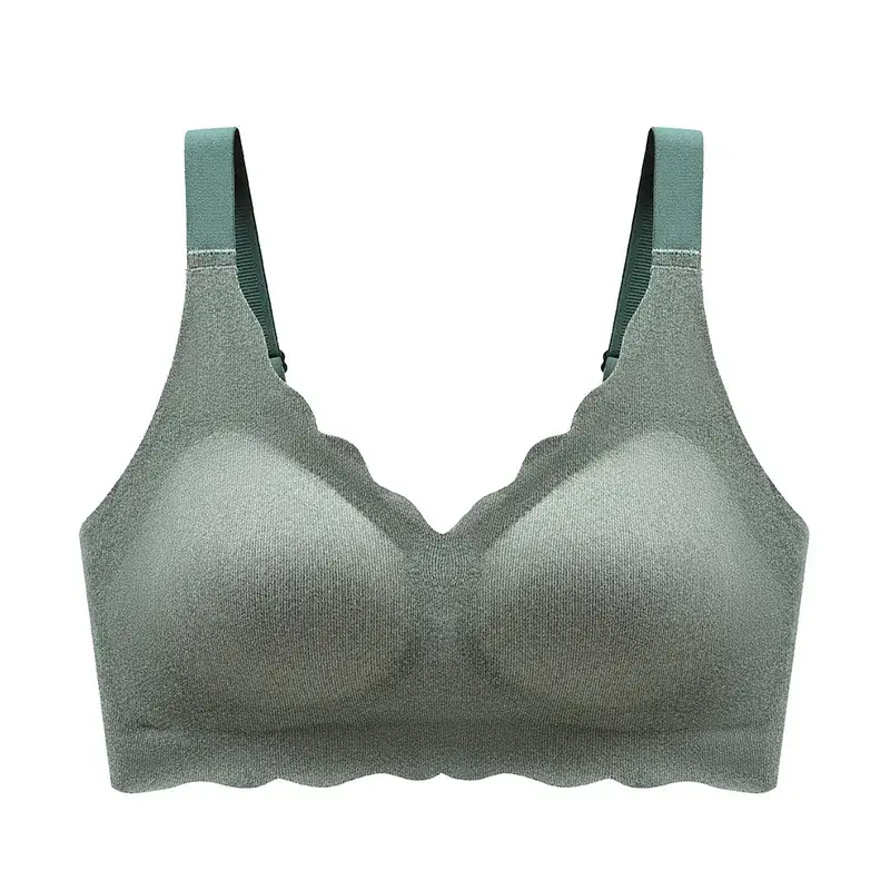 De Velvet Thermal Seamless Push-Up Bra Women Plus Size Wireless Upper Support - Image 9