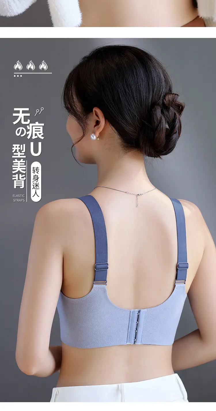 De Velvet Thermal Seamless Push-Up Bra Women Plus Size Wireless Upper Support — feature 14