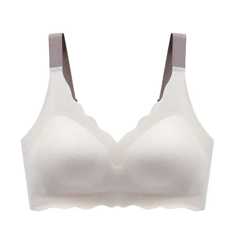 De Velvet Thermal Seamless Push-Up Bra Women Plus Size Wireless Upper Support - Image 2