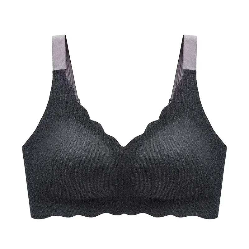 De Velvet Thermal Seamless Push-Up Bra Women Plus Size Wireless Upper Support - Image 4