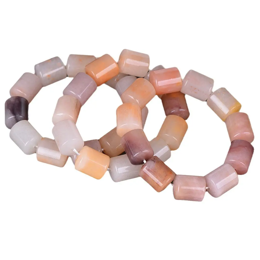 Exquisite Gold & Jade Square Bracelets Set