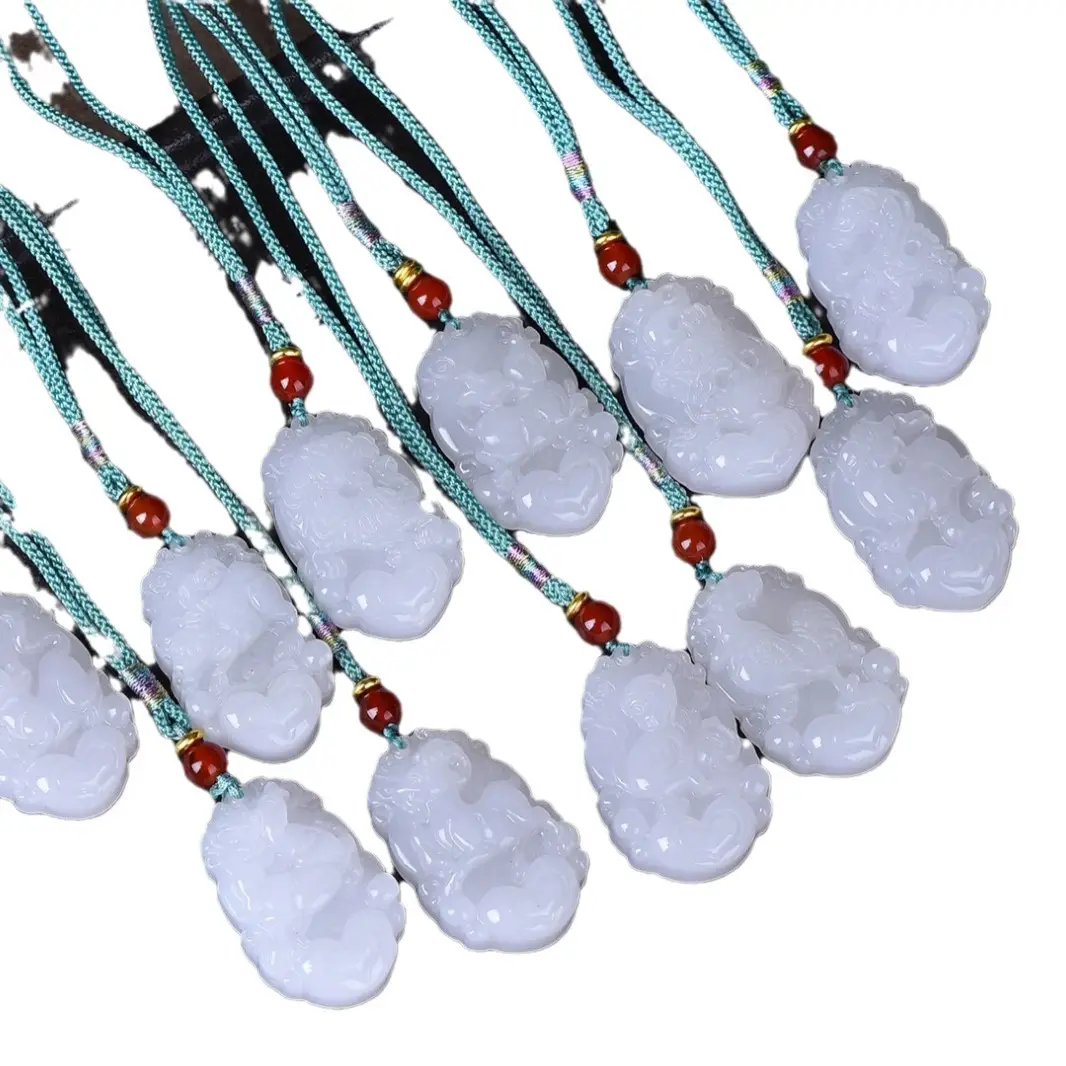 Exquisite Gold Jade "Twelve Zodiac" Pendant - Image 6