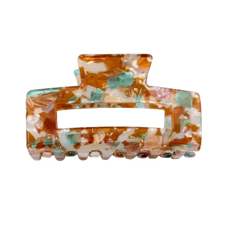 Retro Acrylic Shark Hair Clip with Colorful Design - Image 5