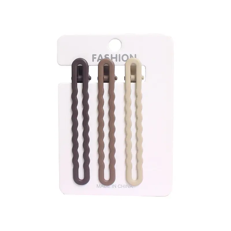 Extended Seamless Metal Hairpin 3pcs Brown Bangs Clip - Image 17