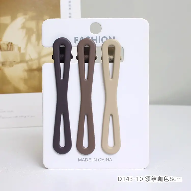 Extended Seamless Metal Hairpin 3pcs Brown Bangs Clip - Image 10