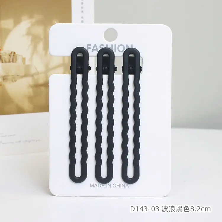 Extended Seamless Metal Hairpin 3pcs Brown Bangs Clip - Image 3