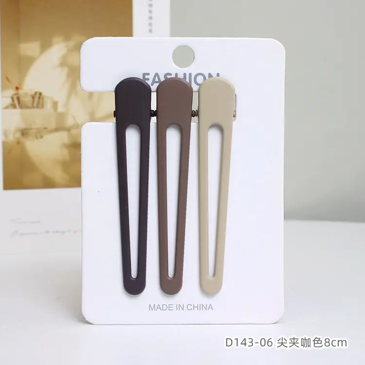 Extended Seamless Metal Hairpin 3pcs Brown Bangs Clip - Image 6