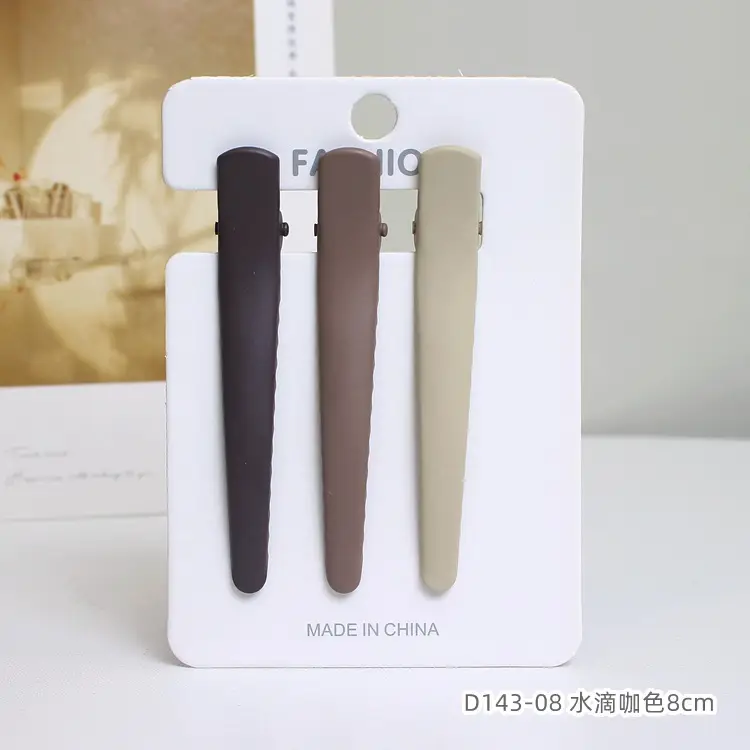 Extended Seamless Metal Hairpin 3pcs Brown Bangs Clip - Image 8