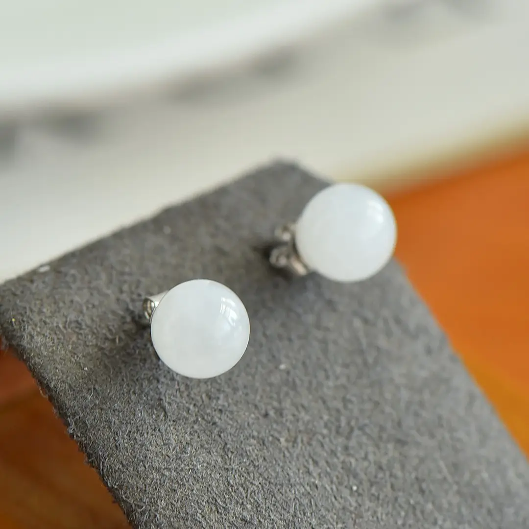 S925 Silver 8 Pearl Stud Earrings