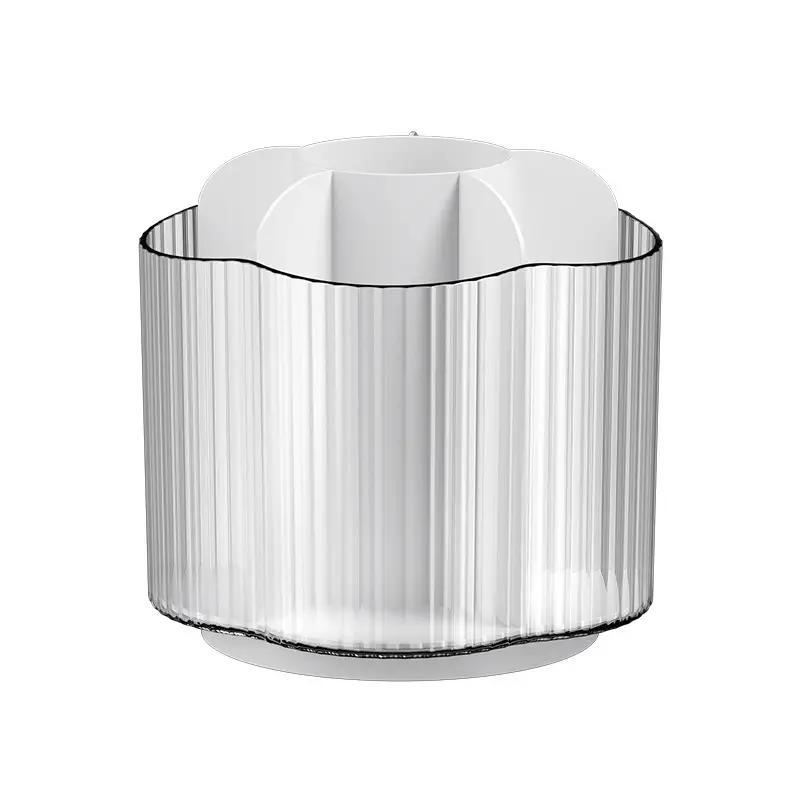 Transparent Rotating Makeup Storage with Lid - Image 7