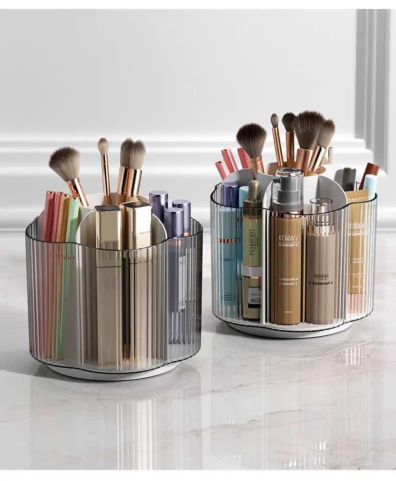 Transparent Rotating Makeup Storage with Lid — feature 12