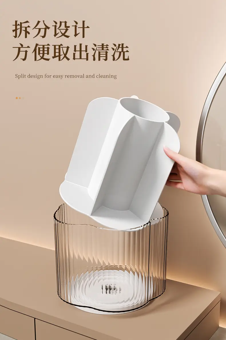 Transparent Rotating Makeup Storage with Lid — feature 6