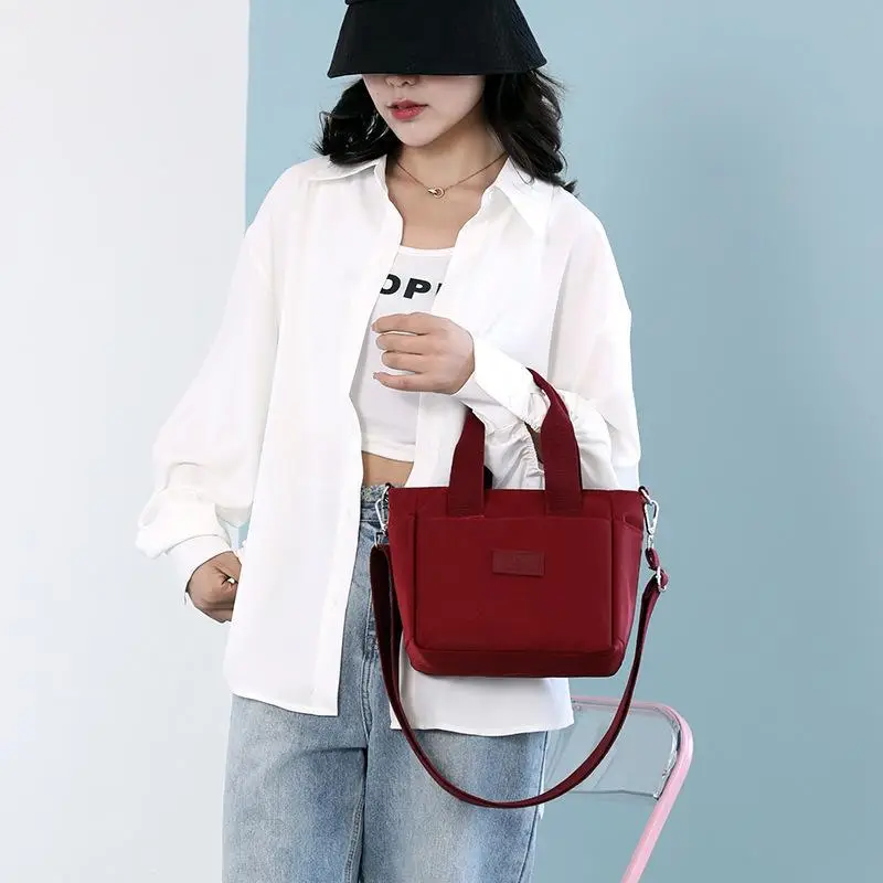 Green Nylon Crossbody Bag for Women with 7 Ways to Carry - Image 12
