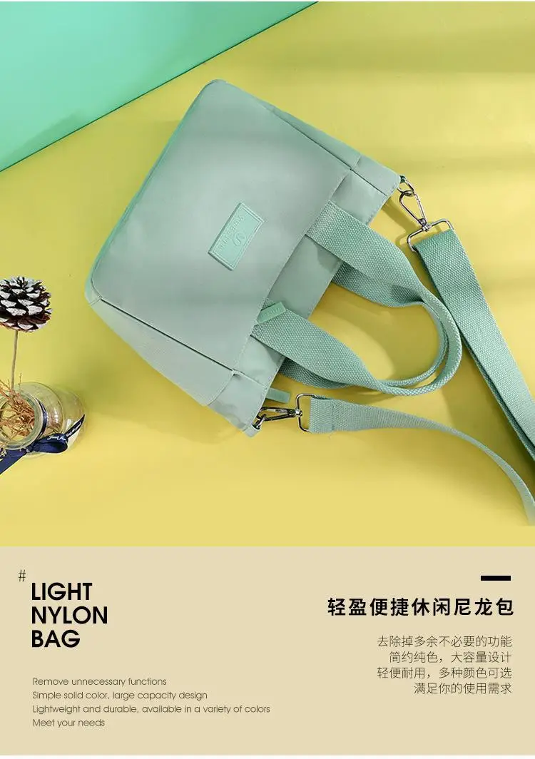 Green Nylon Crossbody Bag for Women with 7 Ways to Carry — feature 6